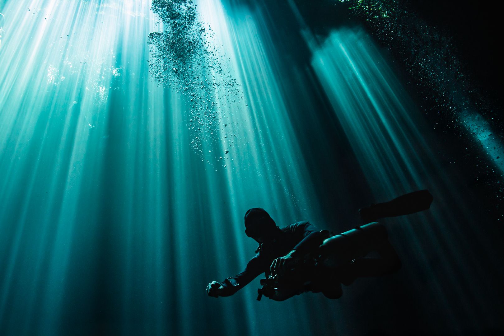 Diving in the cenotes